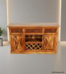 SOLID RECLAIMED TEAK WOOD WINE & LIQUOR SIDEBOARD
