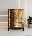 SOLID RECLAIMED TEAK WOOD LIQUOR & WINE CABINET