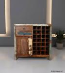 SOLID RECLAIMED TEAK WOOD WINE BAR