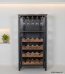 SOLID WOOD & IRON BAR CABINET