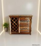 SOLID RECLAIMED TEAK WOOD WINE LIQUOR BAR