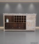 SOLID RECLAIMED TEAK WOOD WINE BAR CABINET