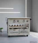 SOLID WOOD WINE BAR KITCHEN TROLLEY