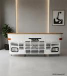 SOLID IRON & RECLAIMED WOOD BUS BAR W/ WORK