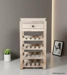 RECLAIMED SOLID TEAK WINE BAR W/ DRAWER & TRAY
