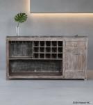 SOLID RECLAIMED TEAK WOOD WINE BAR CABINET