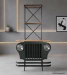 SOLID WOOD & IRON JEEP INSPIRED WINE RACK
