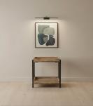 SOLID WOOD & IRON END TABLE
