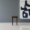IRON & WOOD  END TABLE SIDE TABLE