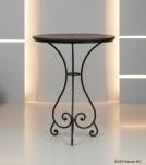 IRON & SOLID WOOD BAR HEIGHT TABLE