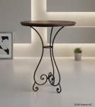 Solid Wood & Iron Round Table
