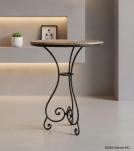 SOLID WOOD IRON ROUND TABLE