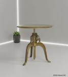 Adjustable Height Round Top Dining TableADJUSTABLE HEIGHT IRON CRACK ROUND TABLE