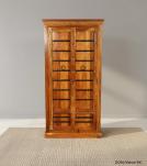 RECLAIMED CARVED WOOD STORAGE CABINET W/ IRON DETAILS