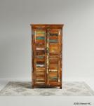 SOLID RECLAIMED TEAK WOOD 2 DOOR WARDROBE CABINET ARMOIRE