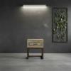 SOLID RECLAIMED TEAK WOOD & IRON NIGHTSTAND END TABLE W/ DRAWER