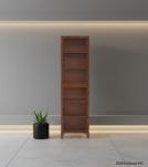SOLID CARVED WOOD + METAL DOUBLE DOOR CABINET