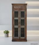 SOLID RECLAIMED TEAK WOOD & IRON STORAGE CABINET