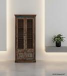 SOLID WOOD RECLAIMED TEAK SIDEBOARD CONSOLE W/MESH PANELS