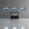 SOLID WOOD & IRON END TABLE SIDE TABLE