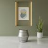 Nickel Barrel End Table