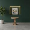 SOLID WOOD ROUND PEDESTAL END TABLE