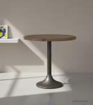 SOLID WOOD & IRON END TABLE