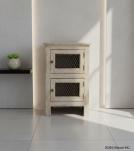 SOLID WOOD 2 DOOR END TABLE / NIGHTSTAND