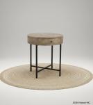 SOLID WOOD & IRON SIDE TABLE 