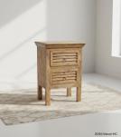 SOLID WOOD 2 DRAWER END TABLE / NIGHTSTAND