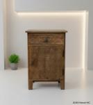 SOLID HAND CARVED WOOD NIGHTSTAND / END TABLE