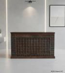 METAL & SOLID RECLAIMED WOOD W/ 1 DRAWER & 1 DOOR DESK