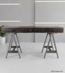 SOLID WOOD DESK W/ METAL LEGS