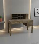 2 PIECE SOLID WOOD DESK + ORGANIZER