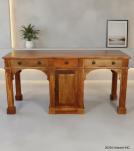 SOLID RECLAIMED TEAK WOOD COUNTER HEIGHT WORK + STUDY STATION