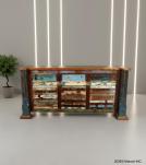 SOLID RECLAIMED TEAK WOOD DESK 2/ DRAWERS & DOORS