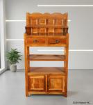 SOLID RECLAIMED TEAK WOOD CABINET WITH DOORS, SHELVES & DISPLAY