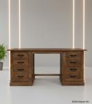 SOLID WOOD DESK W/ 8 DRAWERS