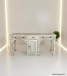 SOLID RECLAIMED WOOD COUNTER HEIGHT WORK + STUDY STATION