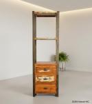 SOLID RECLAIMED TEAK 3 DRAWER BOOKCASE NIGHTSTAND SHELVING UNIT