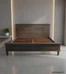 SOLID WOOD KING SIZE BED