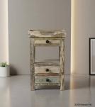 SOLID RECLAIMED TEAK WOOD 3 DRAWER END TABLE / NIGHT STAND