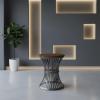 SOLID WOOD & IRON END TABLE