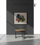 SOLID WOOD & IRON END TABLE