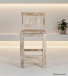 SOLID RECLAIMED TEAK WOOD COUNTER HEIGHT STOOL