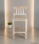 SOLID RECLAIMED TEAK WOOD COUNTER HEIGHT STOOL