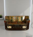 WOOD/IRON INDUSTRIAL SOFA