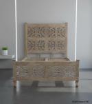 HAND CARVED SOLID WOOD Queen bed
