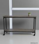 SOLID WOOD & IRON CONSOLE TABLE