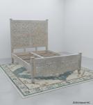 HAND CARVED SOLID WOOD Queen bed